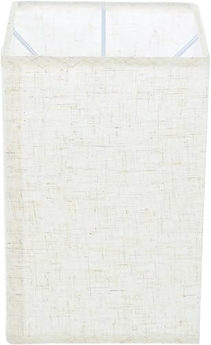 Pantalla de lámpara cuadrada de lino para lámpara de mesa, cubierta de luz de pie, pantalla de escritorio, pantalla rectangular