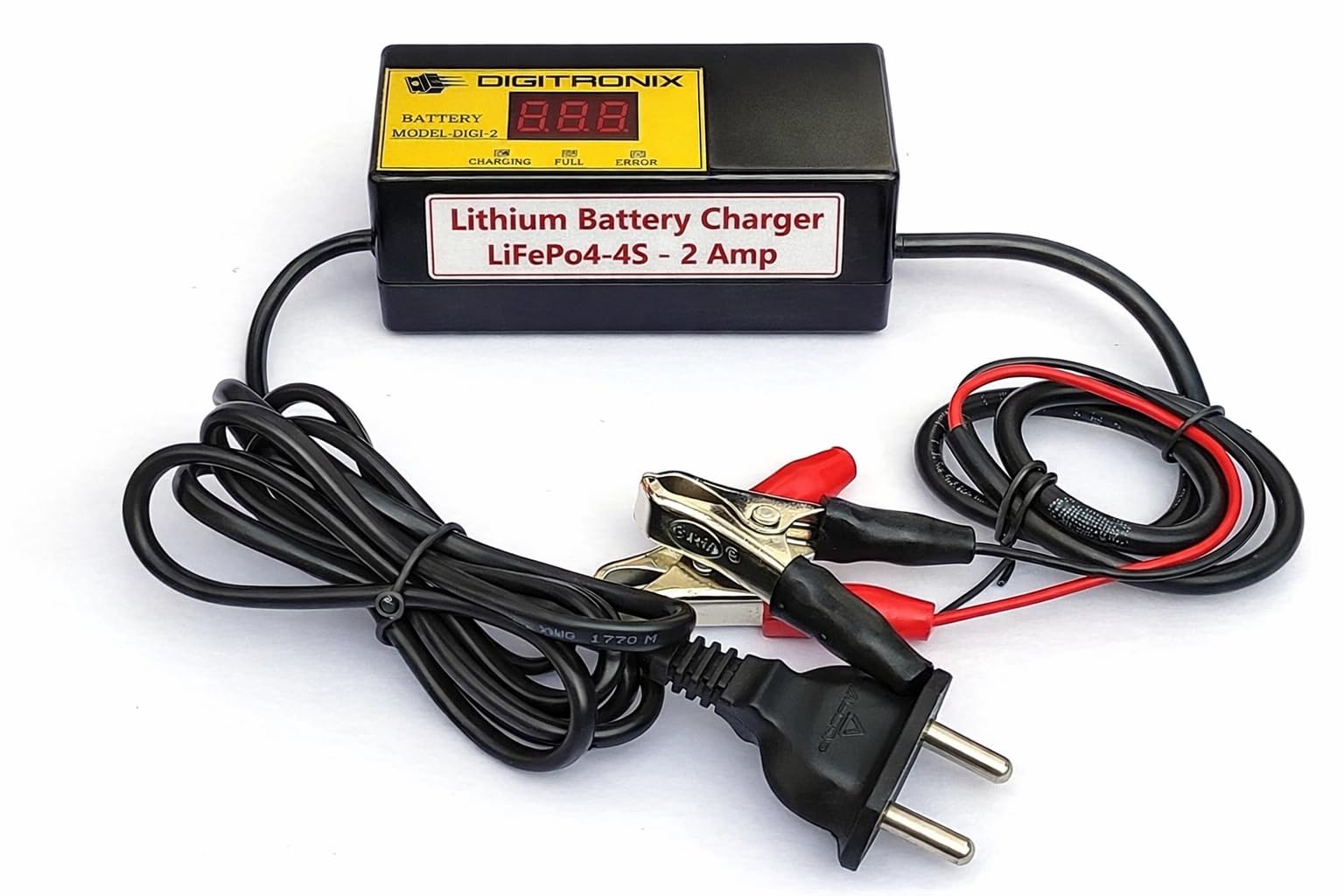 Lithium Battery Charger LiFePo4-4S 2Amp Charger with Digital Display - Digi2A_Yellow-image-10