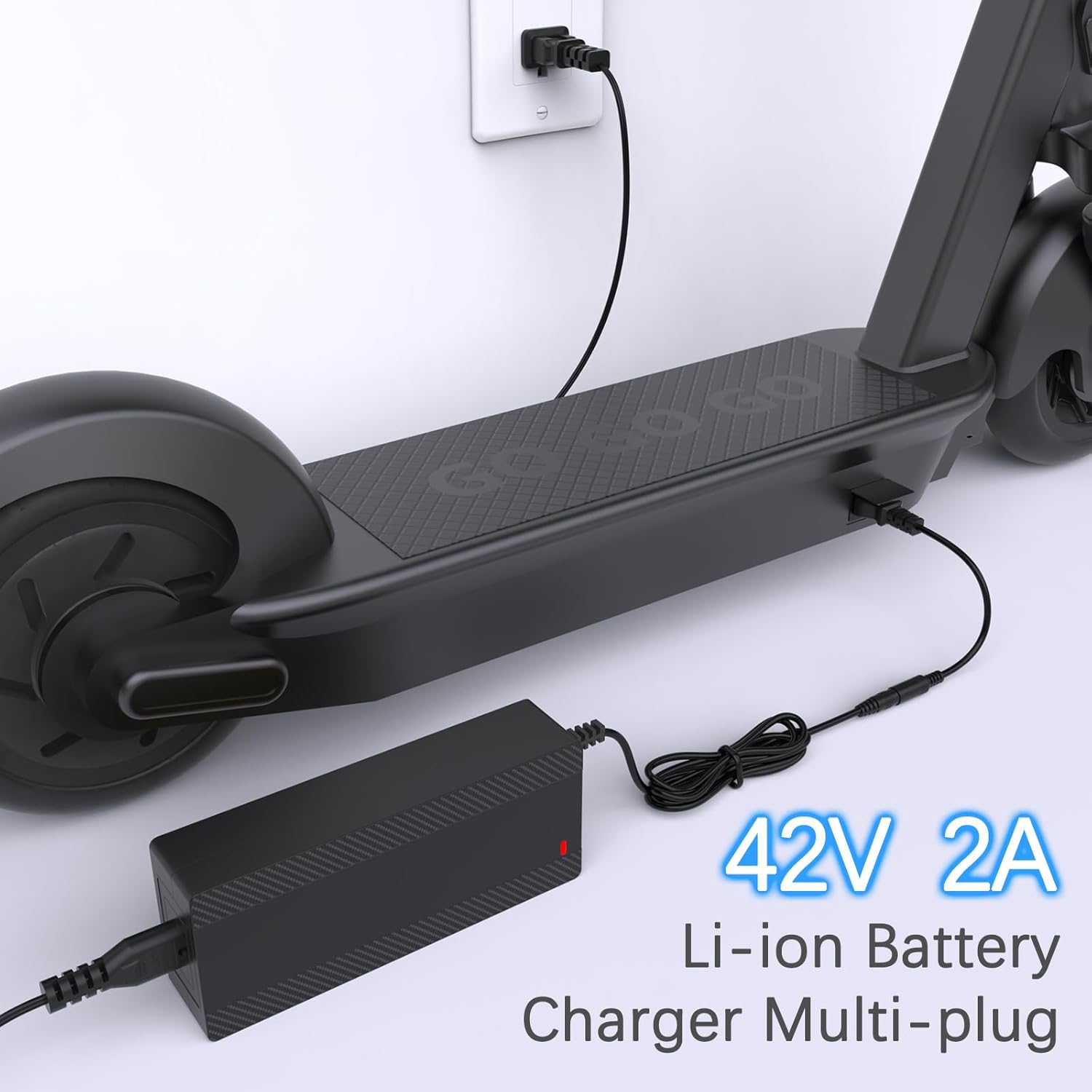 ETL Certified 42V 2A Electric Scooter Charger, 7-in-1 Universal Charger Replacement for 36V 10S Lithium Battery, Compatible with Razor Gotrax Xiaomi Jetson Ninebot Hoverboard & E-Bike