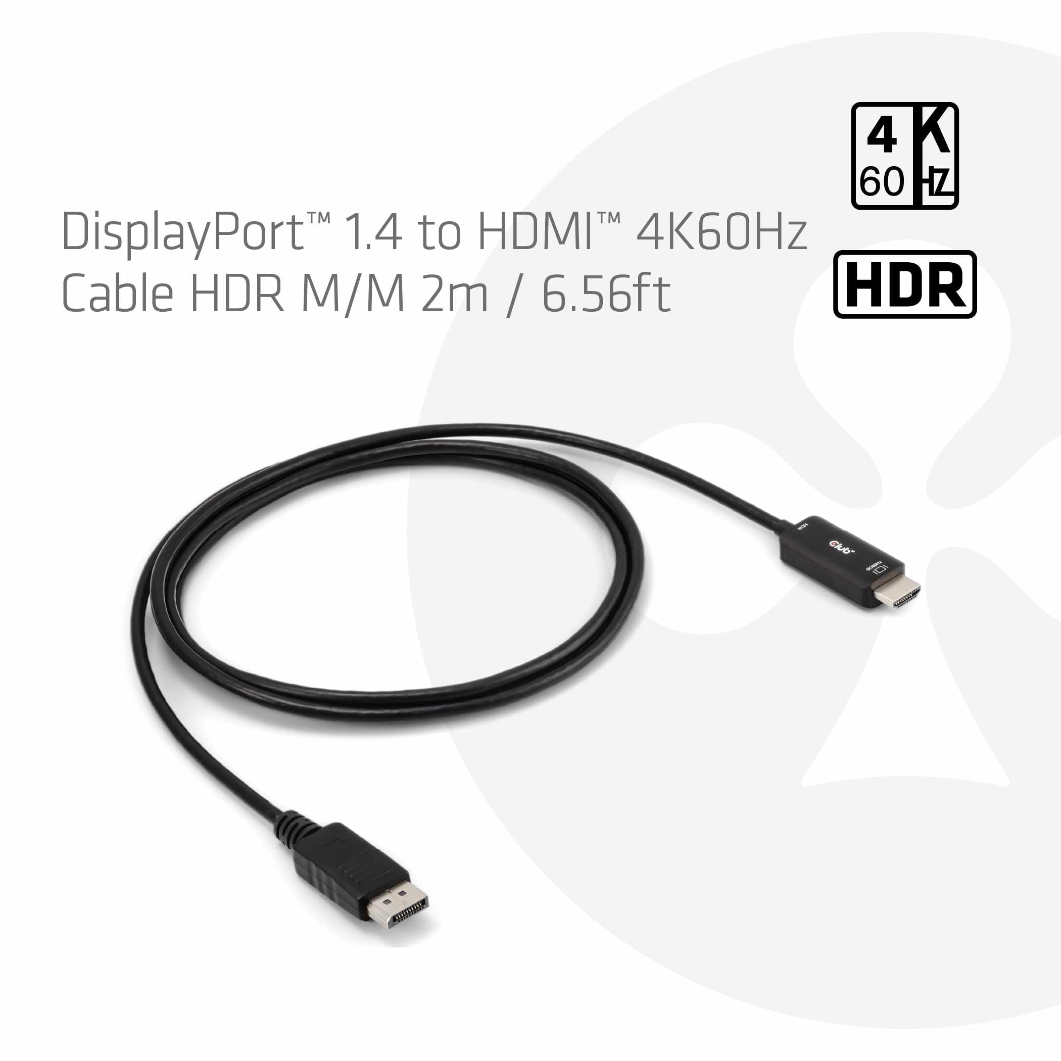 Amazon.co.jp: Club3D DisplayPort 1.4 to HDMI 2.0b HDR（ハイ