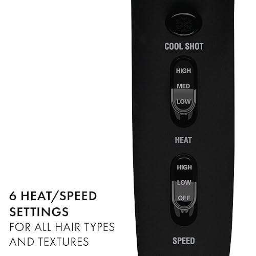 Miniatura 3 de Hot Tools Secador de pelo profesional de cerámica Rainbow Turbo  Soplos potentes y silenciosos de 1875 W