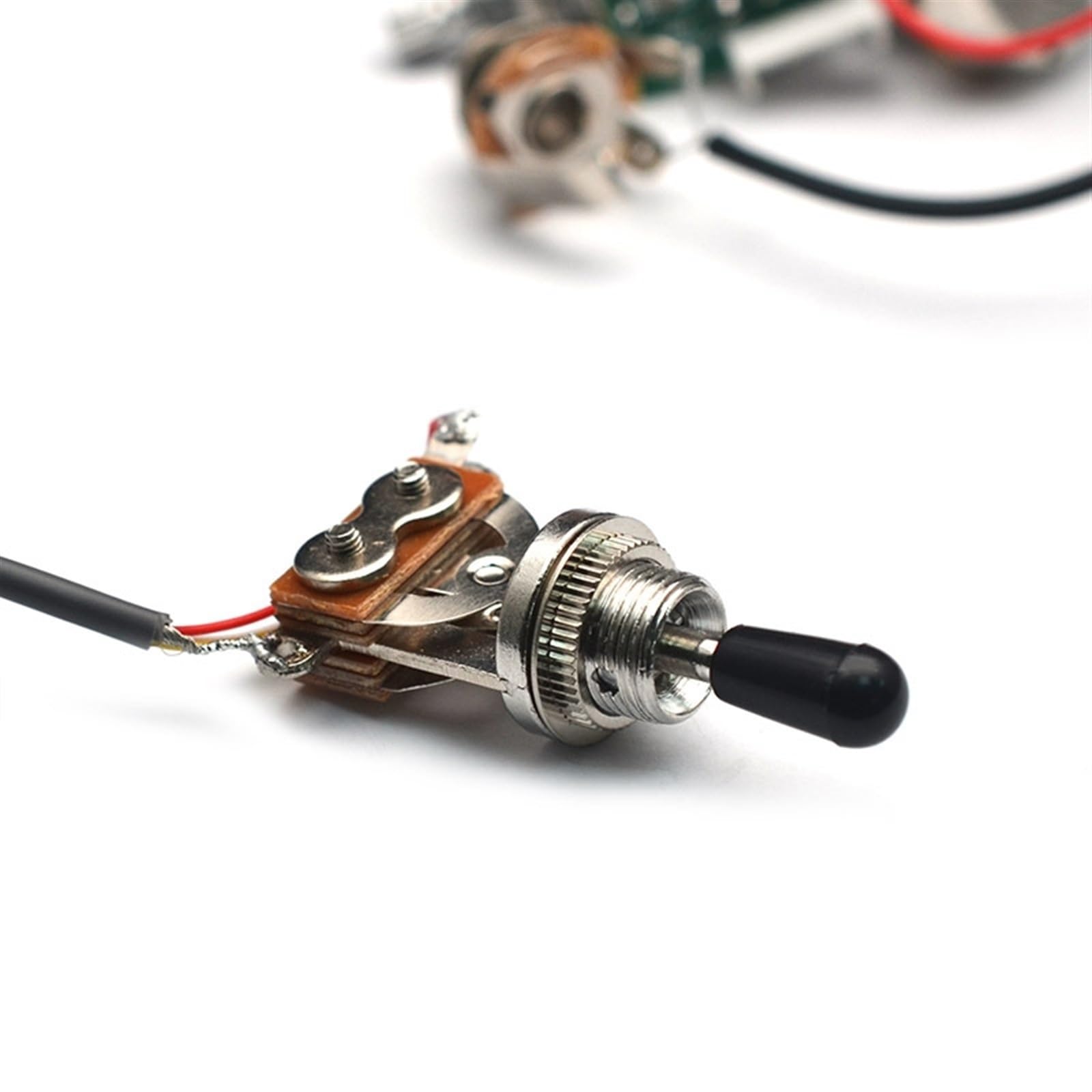 Arnés De Cableado Guitarra Conjunto De Cables Precableados Que Se Pueden Cortar En Un Solo Potenciómetro 2T2V 500K Para Guitarra Eléctrica LP