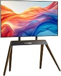 Floor TV Stand for 40 43 50 55 65 75 86 Inch LED LCD Screens,Modern TV Stand Wood Iron Furniture，Holds up to 110Lbs,Max VESA 600x400mm,Walnut (VC-Z1818)
