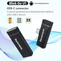 Vista 2 de Saramonic Micrófono inalámbrico para Android, Blink GO-U1 Micrófono inalámbrico Lavalier con cancelación de ruido para dispositivos