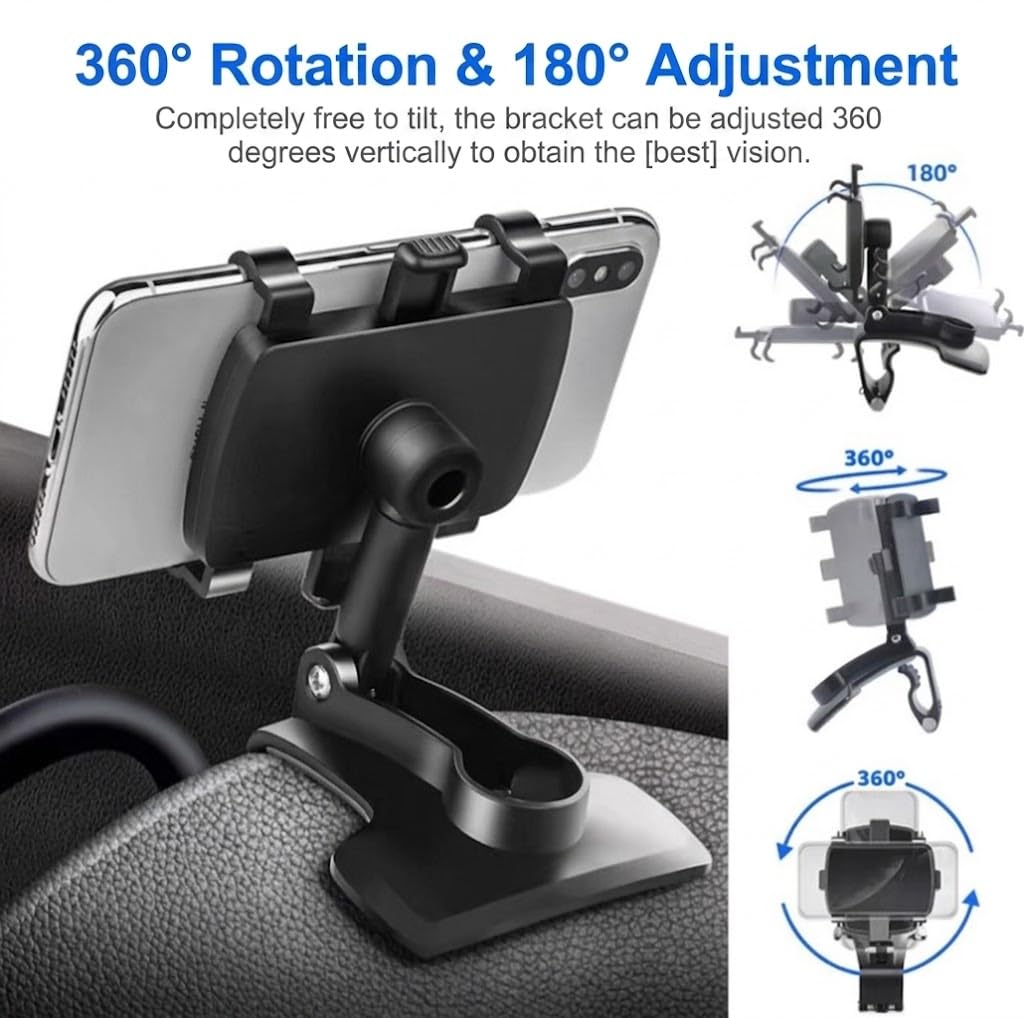 Supporto Telefono Auto per Mazda CX-30 (2025 2026), Supporto Smartphone Cruscotto Regolabile Mani Libere Culla Stand ABS Silicone Pinza