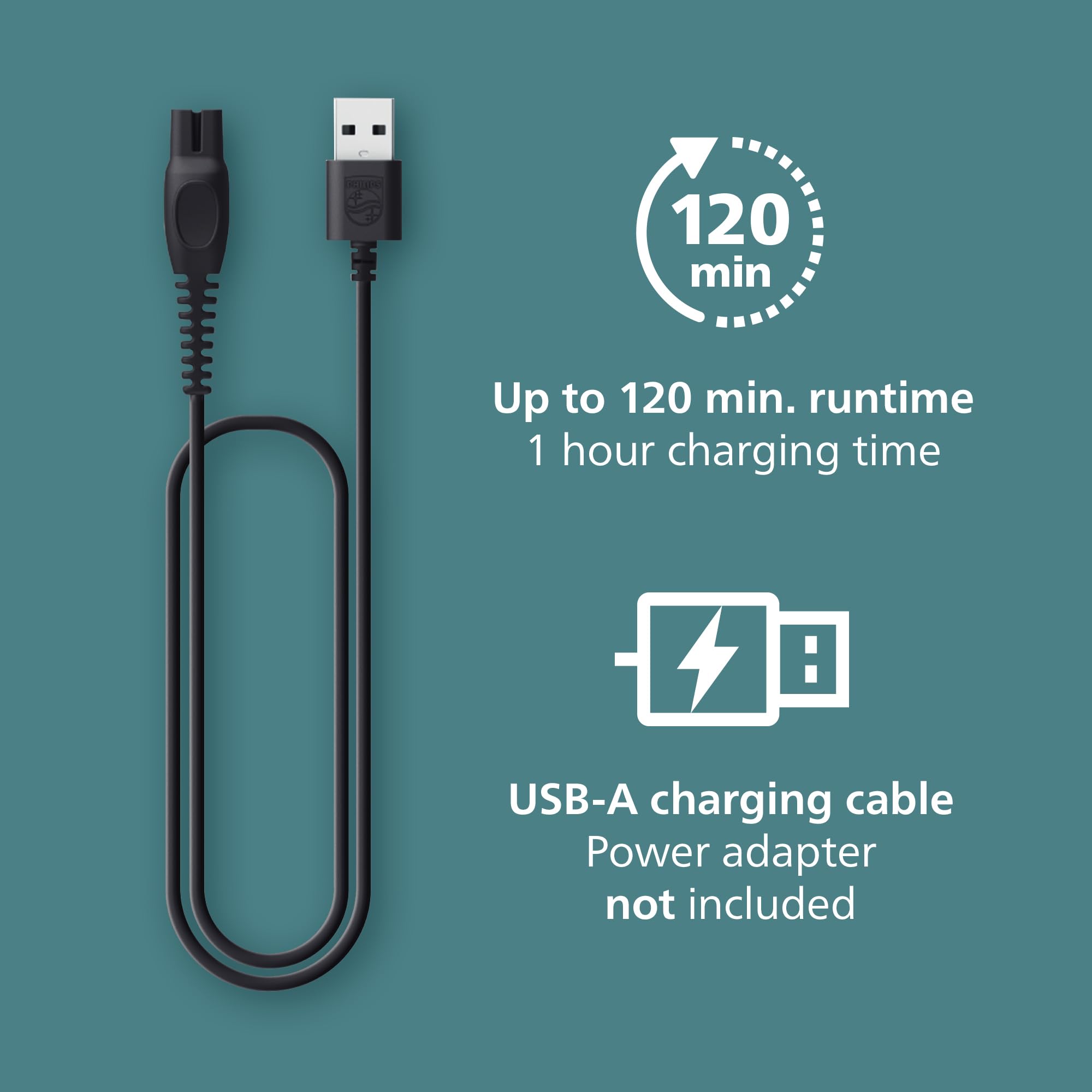 Philips Norelco Body Groomer 7000 Series, Men's Whole Body Groomer, Contour-Following 2D Flexing Head, Triple Protect Shave System & Intimate Body Hair Trimmer, 100% Showerproof, BG7480/50