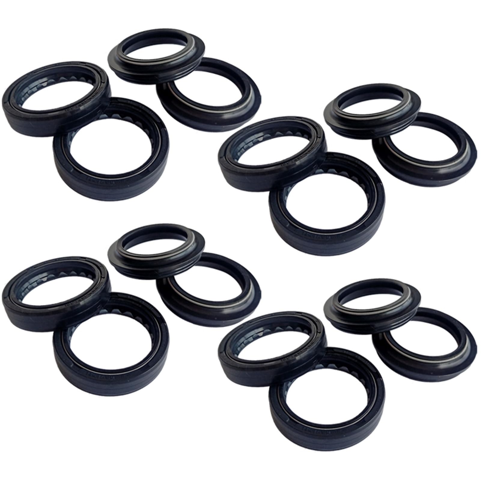 GCLANXI 37x50x11 Motorcycle Front Fork Suspension Oil Seal 37 * 50 * 11mm 37 50 11 Shock Absorber Dust Cover For Kawasaki EX250F Ninja 250R(4pc Seal 4pc Cover)