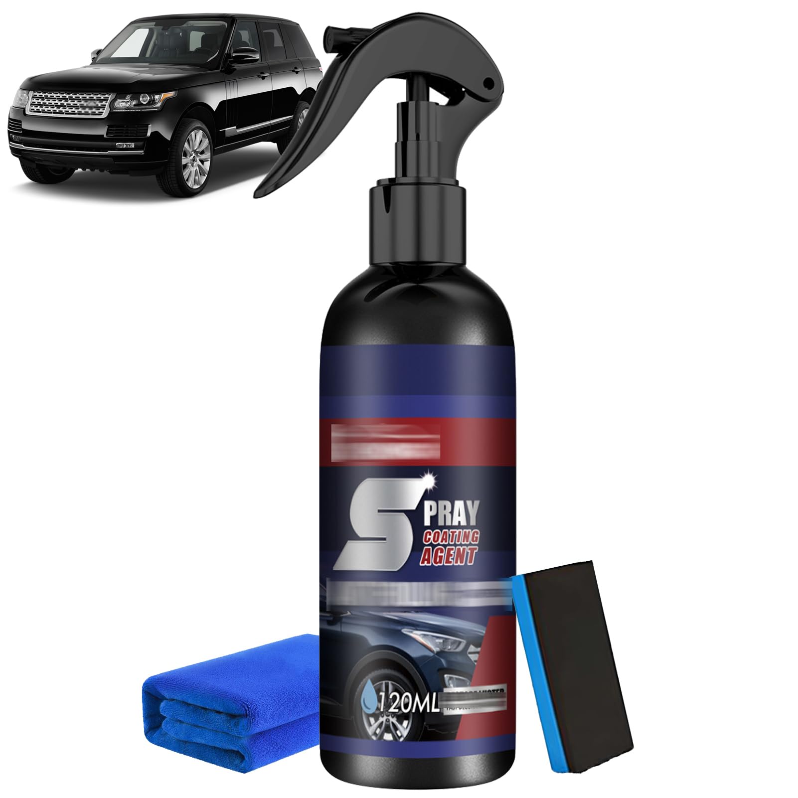 120 ml Car Spray, Coating Agent Spray, Multi-Functional Coating Renewal Agent Sprays, High Protection 3 in 1 Ceramic CarCoatings Sprays (1pc)