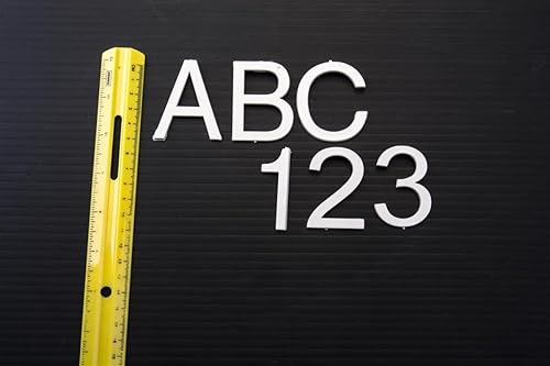 Miniatura 2 de Juego de letras intercambiables de 2 pulgadas de alto, kit de caracteres de plástico blanco – Insertar tablero de mensajes accesorio viene con una