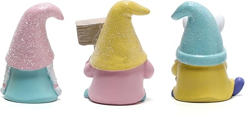 Miniatura 3 de Hodao Decoraciones de gnomos para el día de Pascua figuras de gnomos de Pascua decoración de primavera hechas a mano elfo escandinavo Tomte figuras