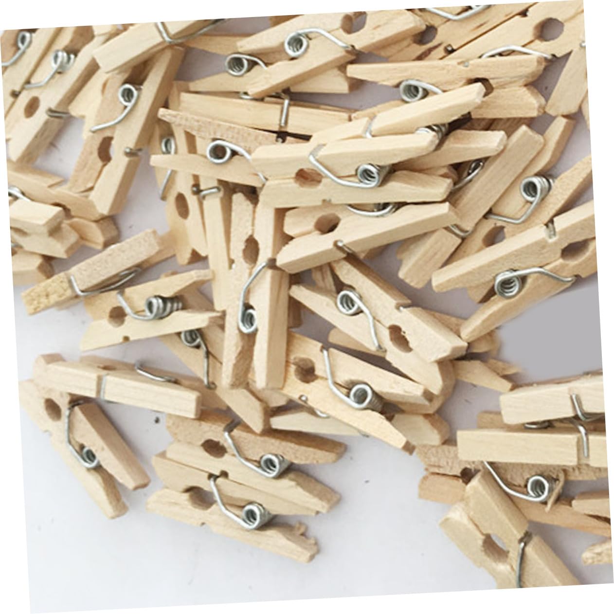 MAGICLULU Mollette Per Foto in Legno 100 Pezzi Mollette Lisce Multiuso Per Vestiti E Asciugamani.