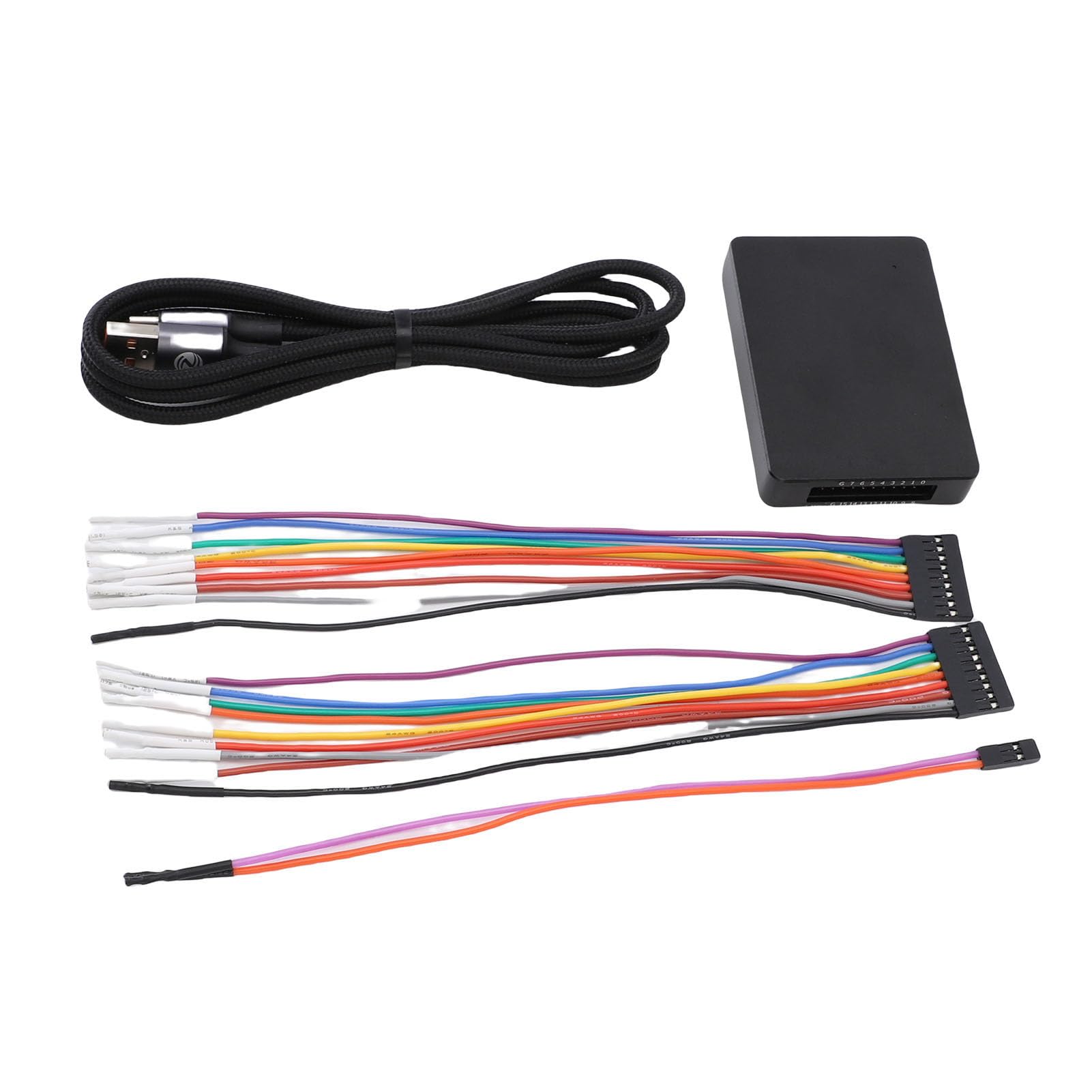 Aramox Analizador Lógico, Dispositivo Analizador Lógico USB ABS 16 Canales 250 MHz con Puerto Tipo C 256 Mbits SDRAM Modos de Búfer Múltiple para Depuración Integrada y Análisis de Protocolos