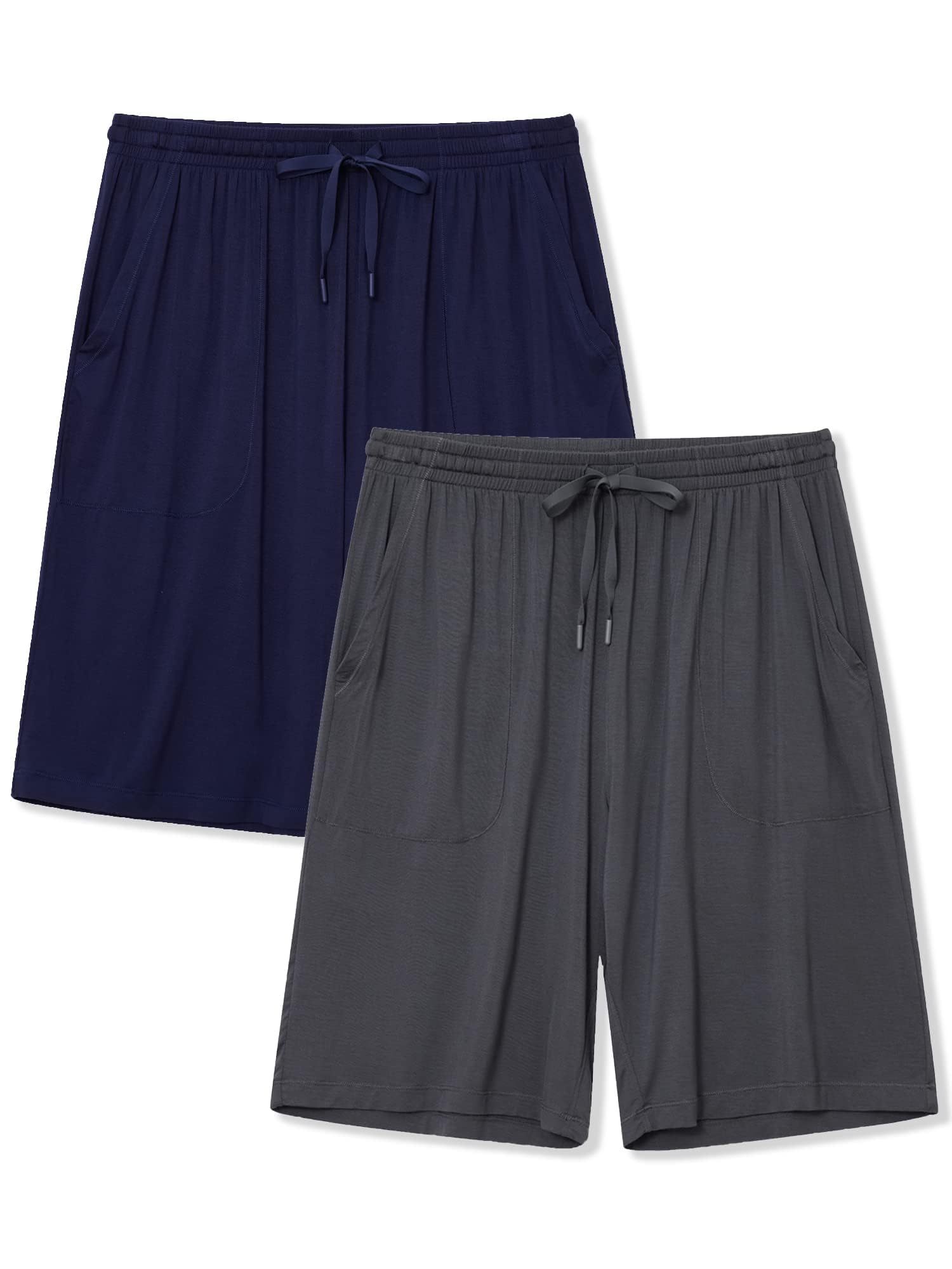 COLORFULLEAF Mens Bamboo Lounge Shorts