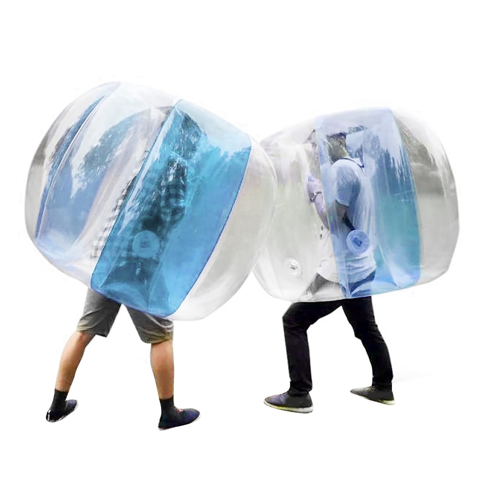 Bolas de Burbujas Inflables de PVC de Calidad, Juguete de Fútbol Ergonómico para Adultos, Rojo Transparente