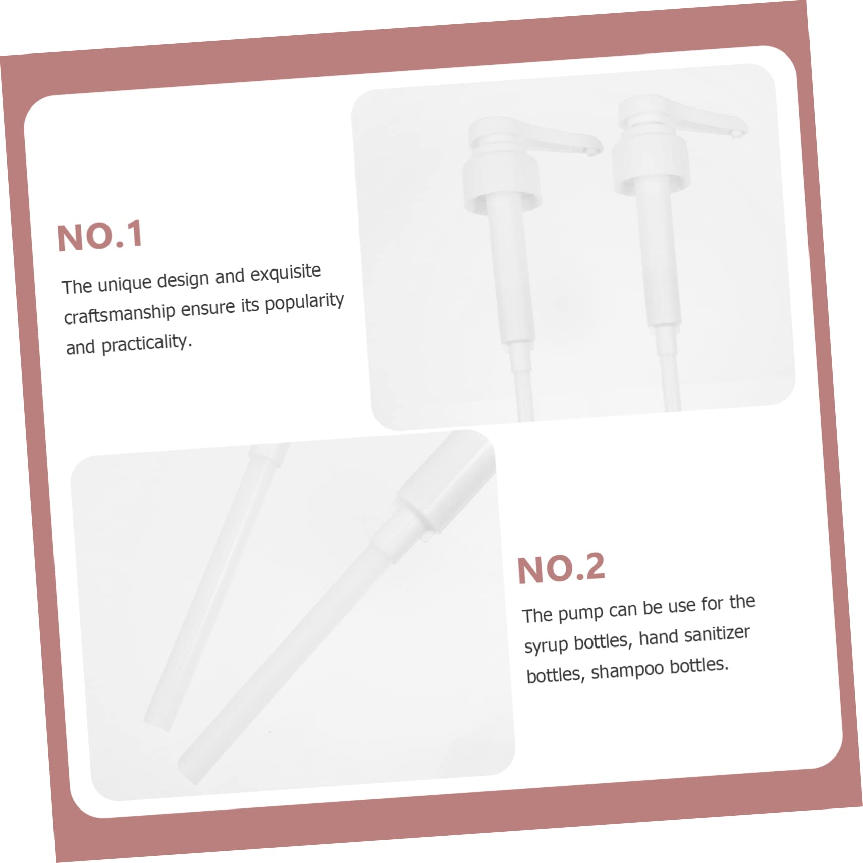 LIFKOME 2Pcs Syrup Dispenser Pump Container Quantitative Pump for Drinks for Syrups and Condiments Easy to Use Pump Bottle Dispenser for Restaurants and Tea Shops