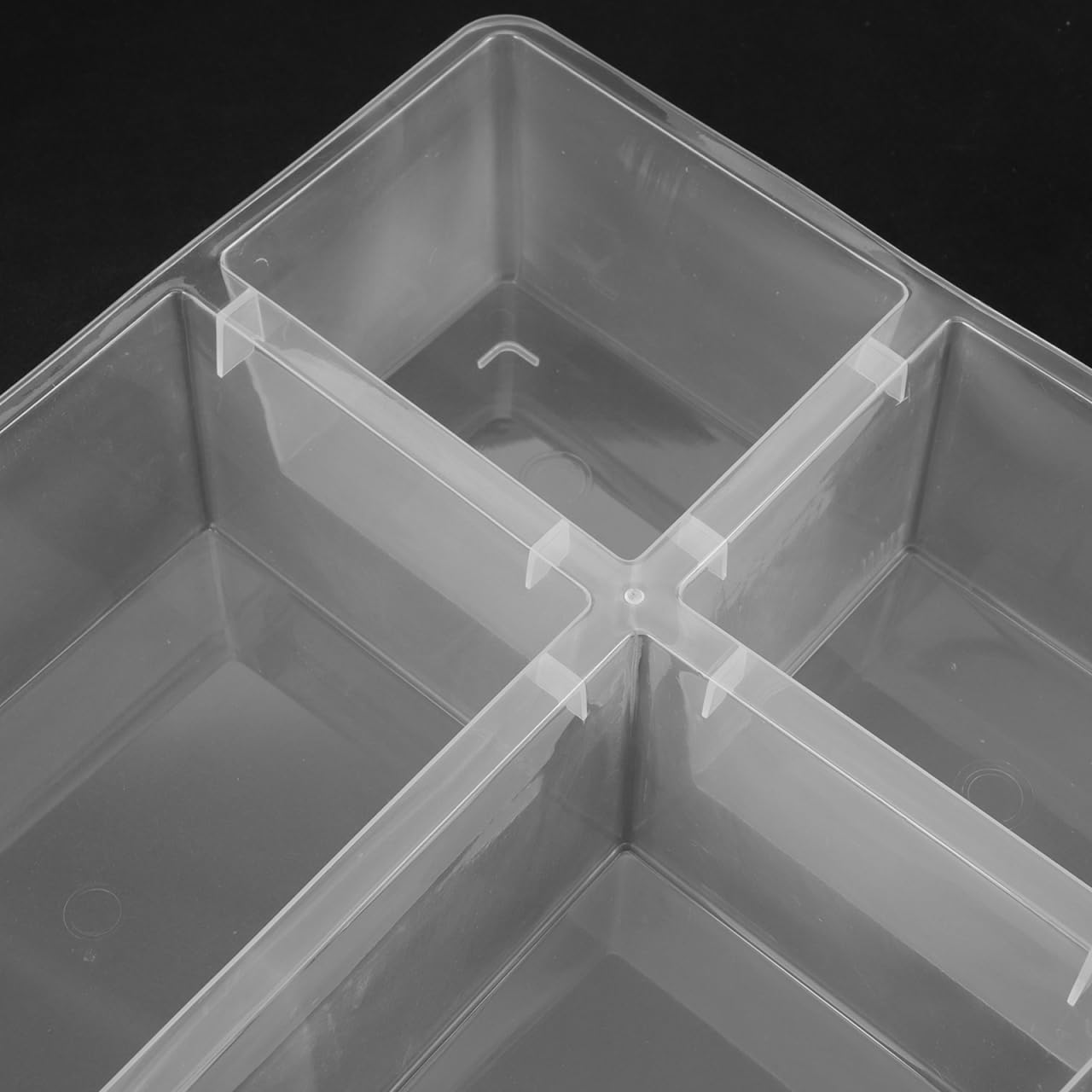 NOLITOY Küchen Besteck Organizer Mit Fächern Transparente Aufbewahrungsbox Für Schublade Kompaktes Design Einfacher Zugriff Für Effiziente Aufbewahrung Von Besteck Und