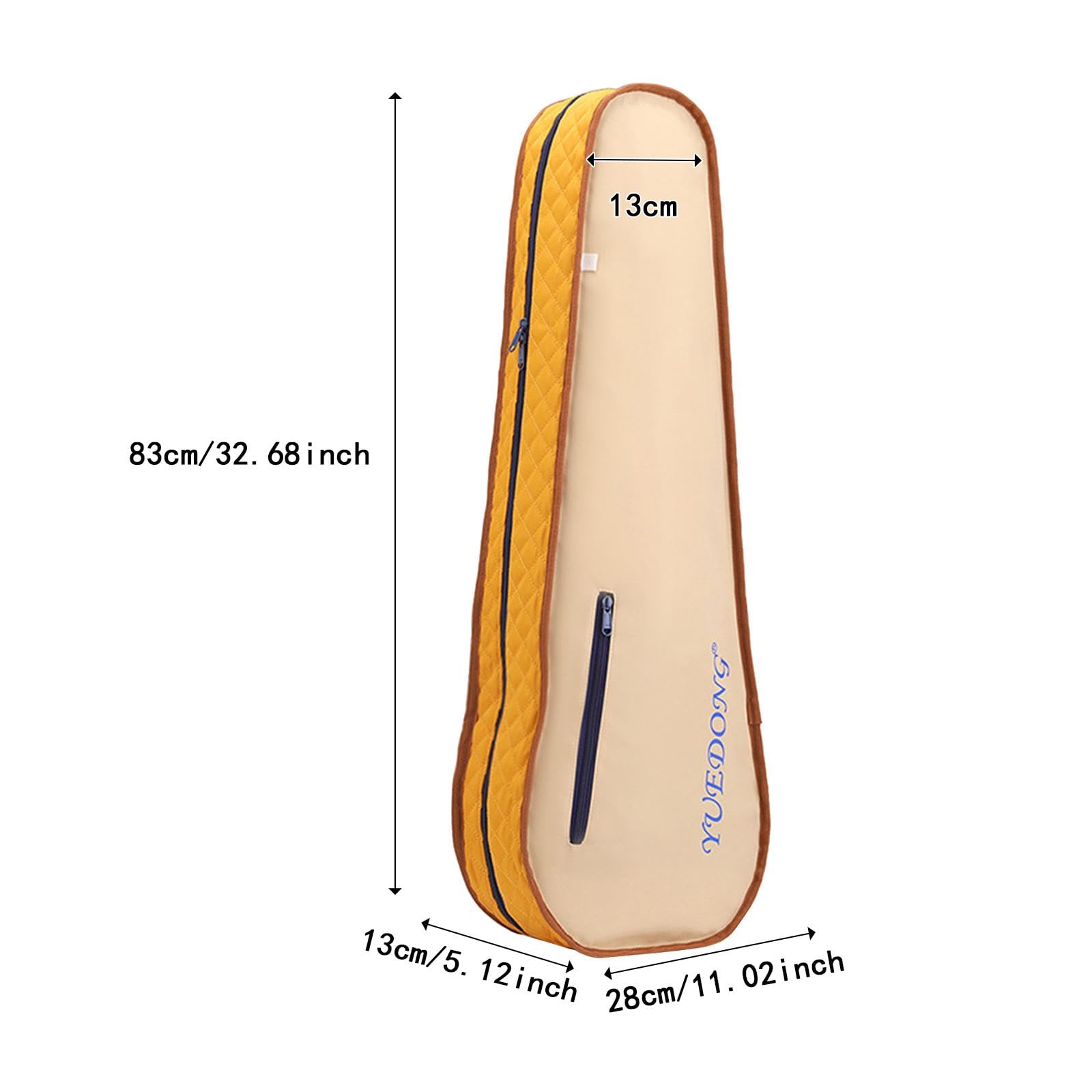 Estuche de Violín Rígido Portátil Ligero con Correa Ajustable Y Compartimento para Accesorios Hecho de Tela Compuesta Resistente Al Agua Adecuado para, Amarillo
