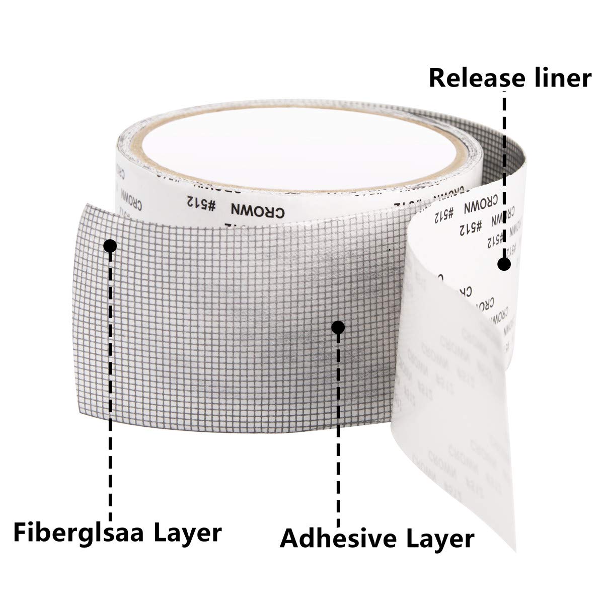Annhao 2 PCS Nastro per Riparare Zanzariere Nastro Adesivo in Fibra di Vetro per Finestre Insetto, 5cm x 200cm (Grigio)