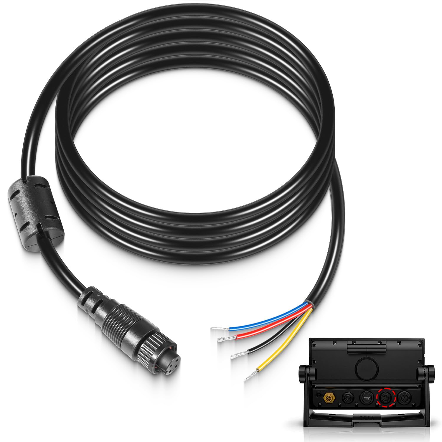 Cable de alimentacion de 4 pines para Simrad Navico repuesto NSS EVO3 GO LSS1 BSM 8