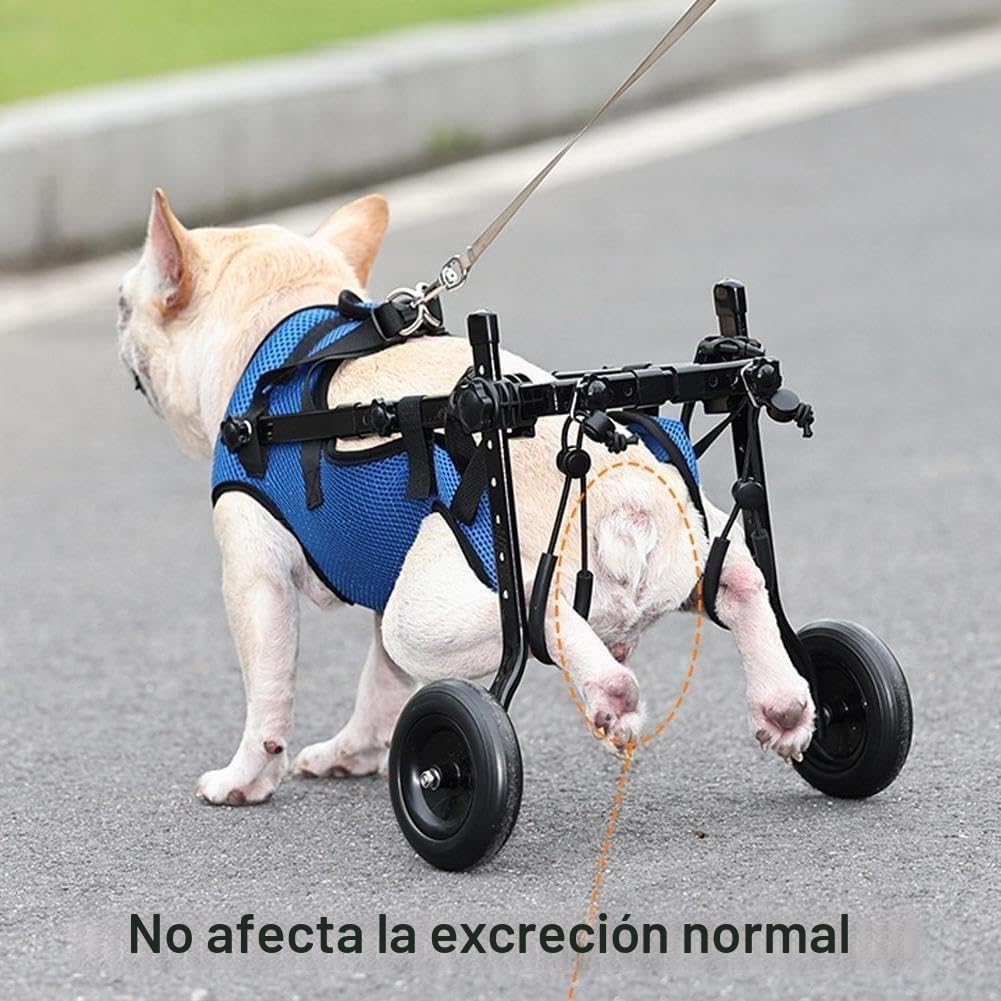 Wmool - Silla de ruedas ajustable para perros con discapacidad en las patas traseras, ligera, herramienta de movilidad para perros pequeños, S2G8, ayuda para rehabilitación de las patas traseras
