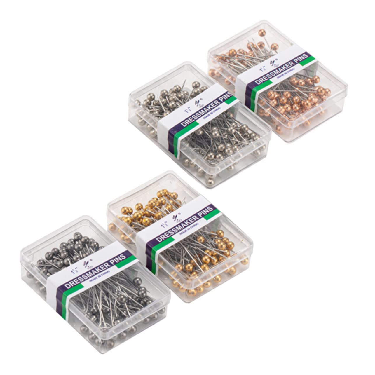 SHINEOFI 2000pezzi Spilli Da Cucito Eleganti Con Testa Piena Per Decorazioni e Progetti Fai Te Di Spilli Per Bouquet e Abbigliamento