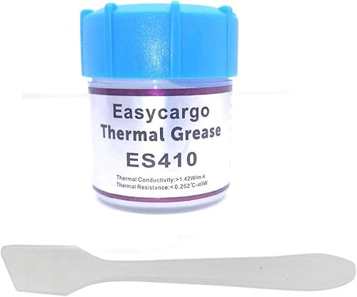 Easycargo Kit de pasta térmica, grasa conductora, disipador de calor compuesto de carbono de silicona blanca para enfriar, interfaz de disipador de