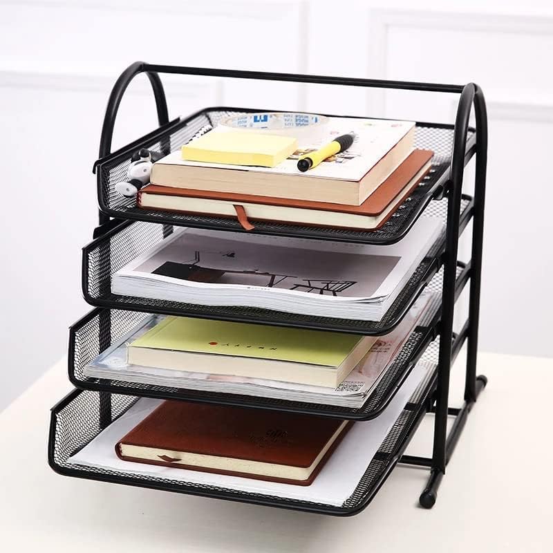 Miniatura 2 de 4 - Tier Mesh Metal Desk Organizers and Accessories ,Office Organization Desktop File Organizer Paper Letter Tray Organizer for Letters, Mail