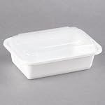 [150 Ensembles]Microwave Préparation de repas en toute sécurité Conteneur d'aliments avec couvercle (838, Noir), réutilisable, scellé résistant aux fuites, sans BPA, congélateur & Lave-vaisselle sans danger, 7,25 χ 5 po x 2 po(LxWxH), 150 Boîtes, 24oz Base avec ou sans lisière