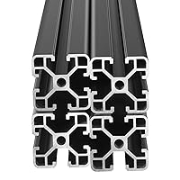 Vista 11 de 4 piezas de 48 pulgadas de perfil de extrusión de aluminio 4040 con ranura en T, riel lineal anodizado estándar europeo para piezas de impresora 3D