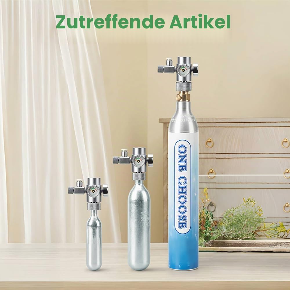 CO2 Regler für Aquarien, W21.8, Mini CO2 Druckregler, Druckmessgerät mit Oberer Öffnung und Rückschlagventil für das Kohlendioxidsystem von Aquarien