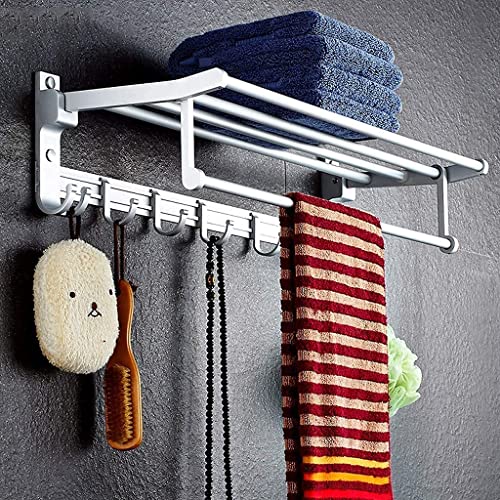 Accessoire de salle de bain porte-serviettes mural en aluminium solide - 8