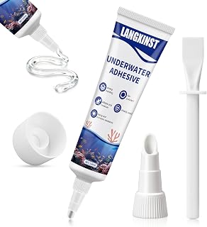 Aquarium Safe Silicone,Aquarium Silicone Transparent Underwater Sealant Waterproof Strong Bonding Excellent Flexibility Underwater Adhesive Suitable for Fish Tanks, Pools Transparent Formula 120ml