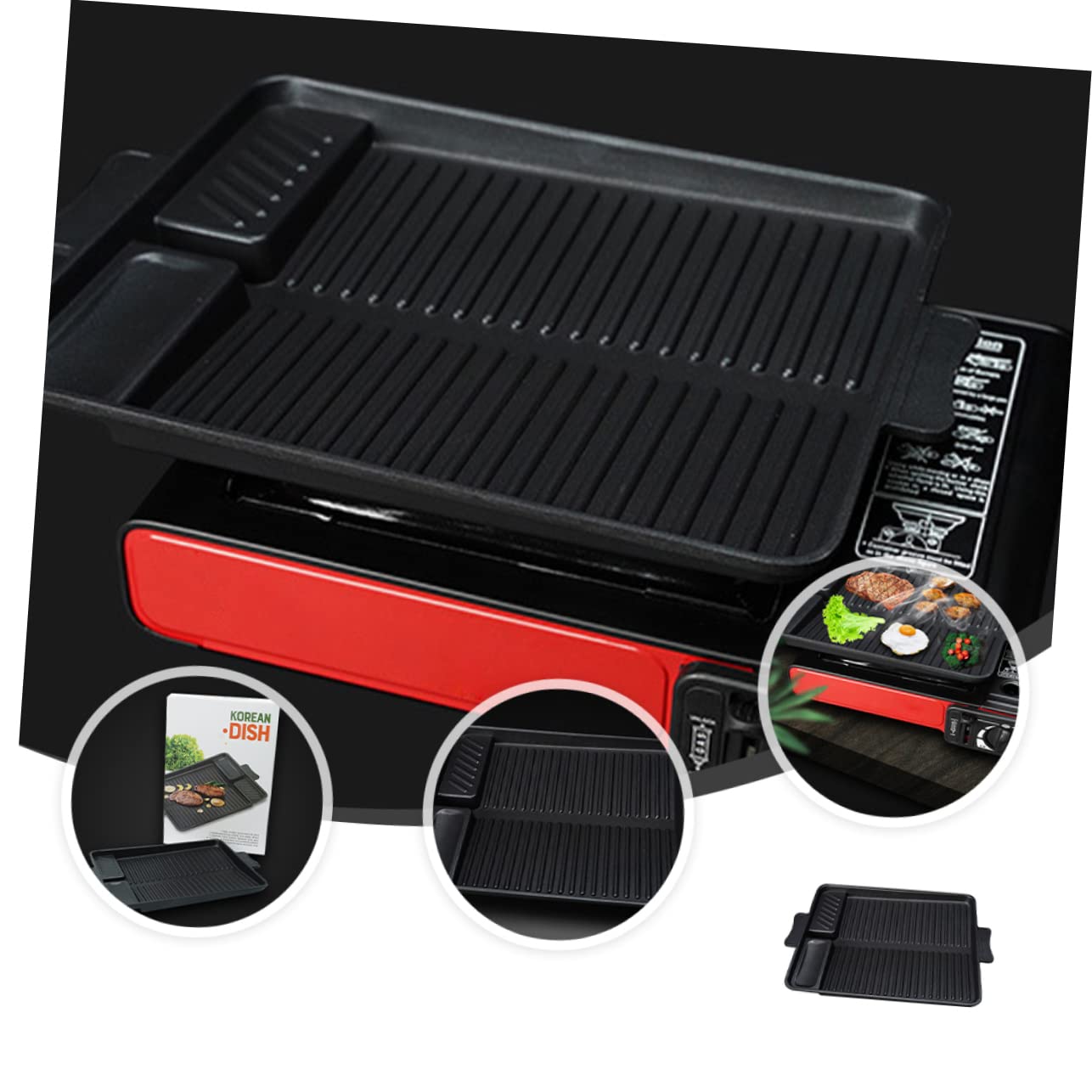 1pezzi Barbecue all Aperto Teglia da Forno Rettangolare Multifunzione Utensile per Arrostire Adatto per Barbecue Domestici Resistente al Calore per Drenaggio Olio
