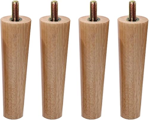 Miniatura 10 de Patas rectas y cónicas modernas de mediados de siglo para muebles, barra roscada M8, patas de sofá para mesa de café, 25.7 a 27.7 pulgadas, para