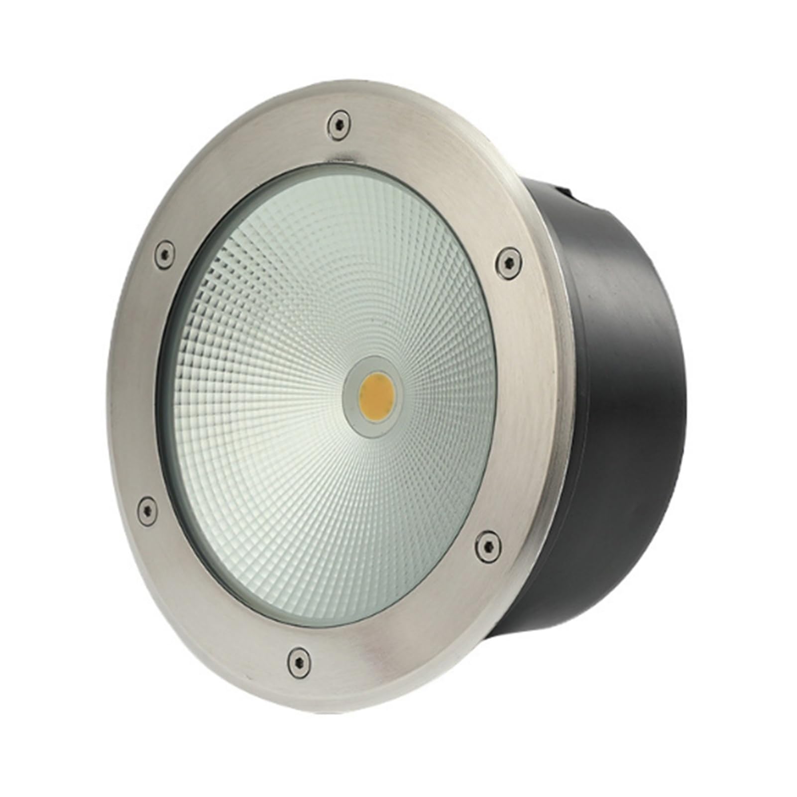 COB Lampada da Paesaggio Rotonda Esterno Faretto da Incasso A Terra IP66 Impermeabile AC85-265V Luce Sotterranea a LED per Giardino Cortile Parco Bosco Faretti(Warm White,30W)
