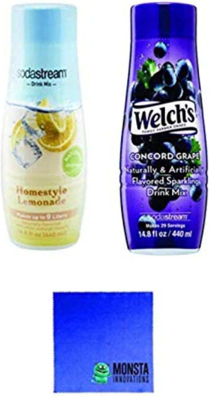 SodaStream 14.8 fl Home Style Lemonade, Welch's Concord Grape Value Pack