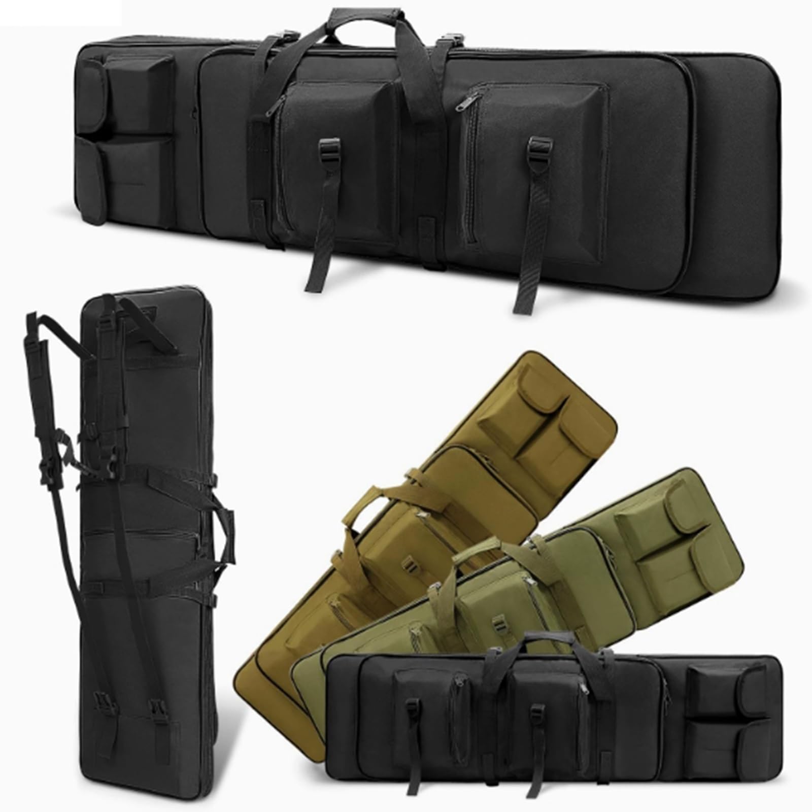 Custodie per Carabine, 81/94/118 cm Custodia Doppia per Fucile, Carabina Lunga Borsa per Fucile Zaino per Pistola per Il Trasporto di Caccia e Tiro