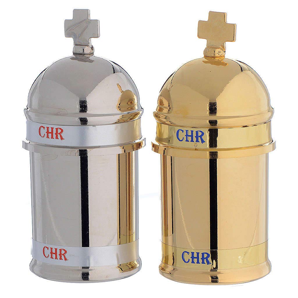 Holyart Huiles saintes et sets baptême: Ampoule huile pour Saint Chrême mod. Vintage, Or