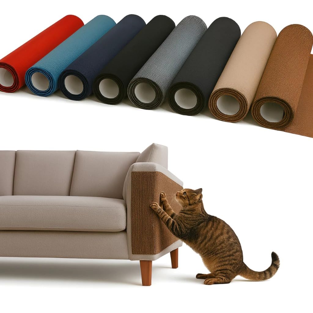 Arranhador e Protetor de Sofá Adesivo para Gatos 100x50cm – Carpete Auto Adesivo