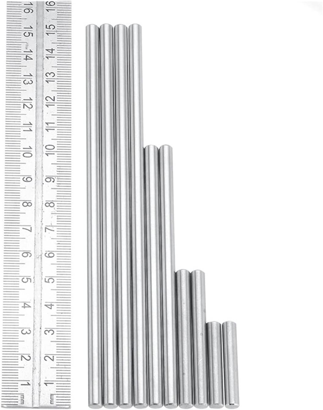 10pcs 5.2mm Ejector Pins Set 3.2-15.2cm Reamer for Pushing Rifling Buttons High Hardness Specification Steel Reamer Machine Tool TMP1105