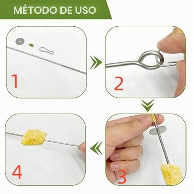 Foto 7 de 8 de Pincho para pájaros,2 Piezas Pájaros para Verduras,Pincho para Frutas Loro,Juguete para Pájaros de Acero…