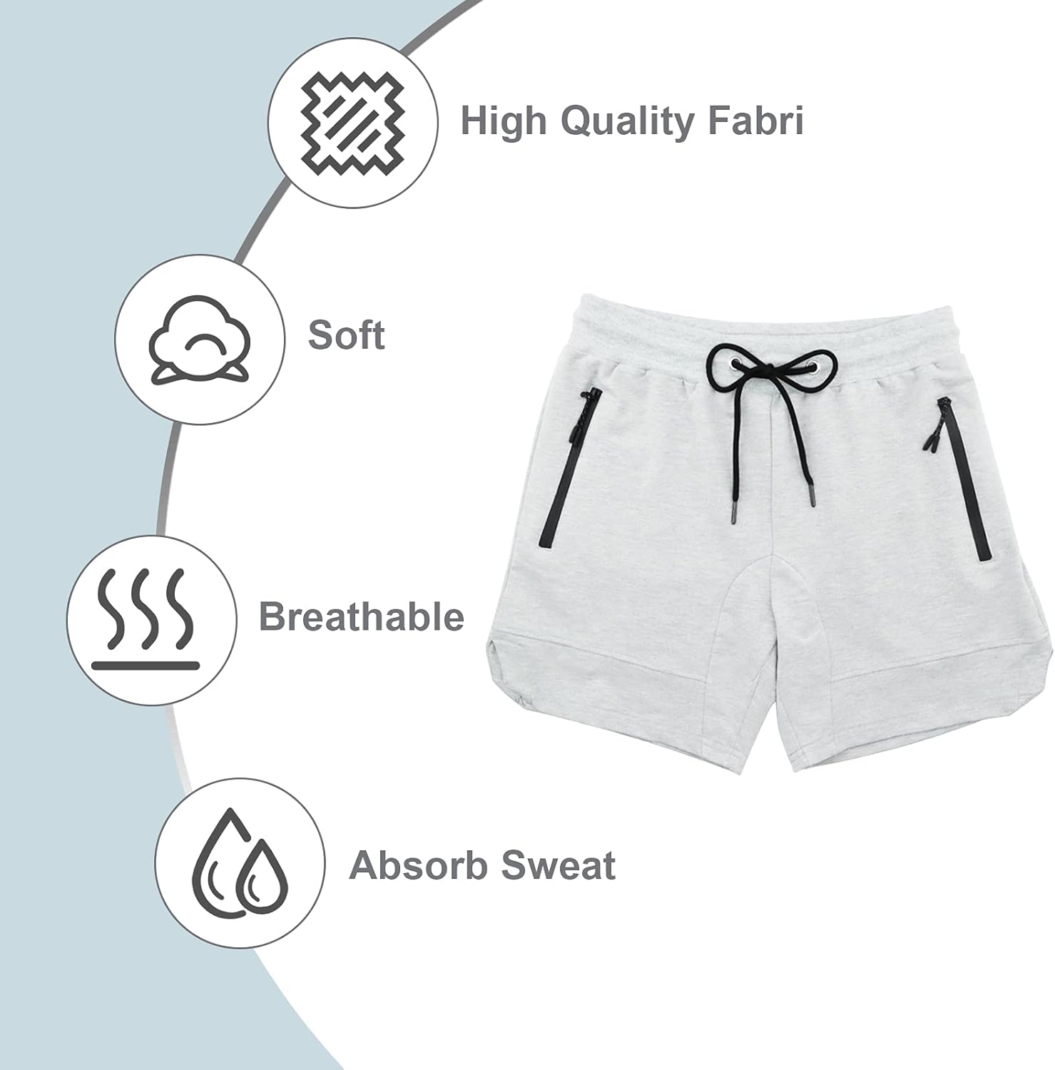 PIDOGYM Men's 5" Gym Workout Shorts,Fitted Jogging Short Pants for Bodybuilding Running Training with Zipper Pockets - Image 6