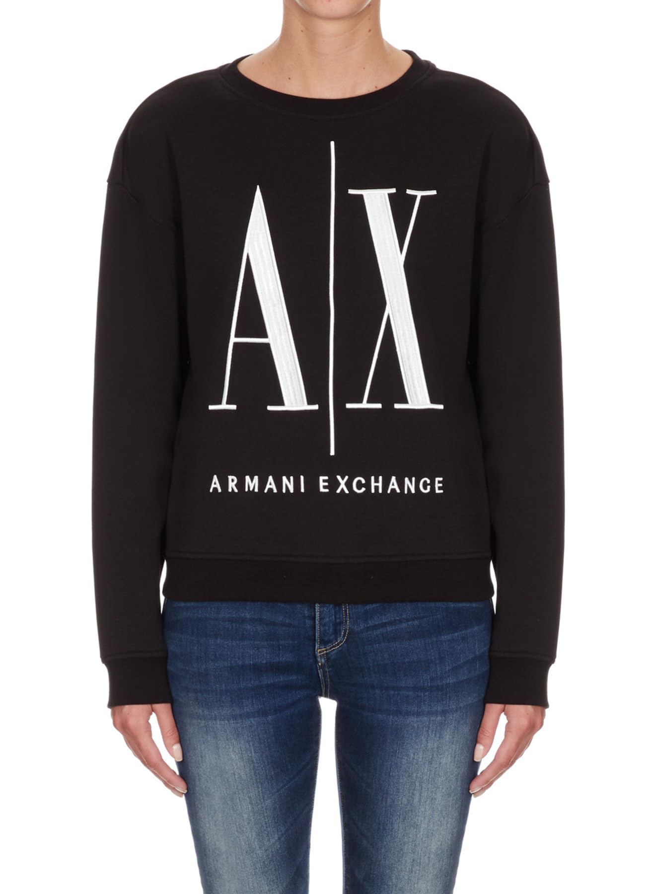 Armani Exchange Icon Project Sudadera para Mujer, (Black 1200), XS