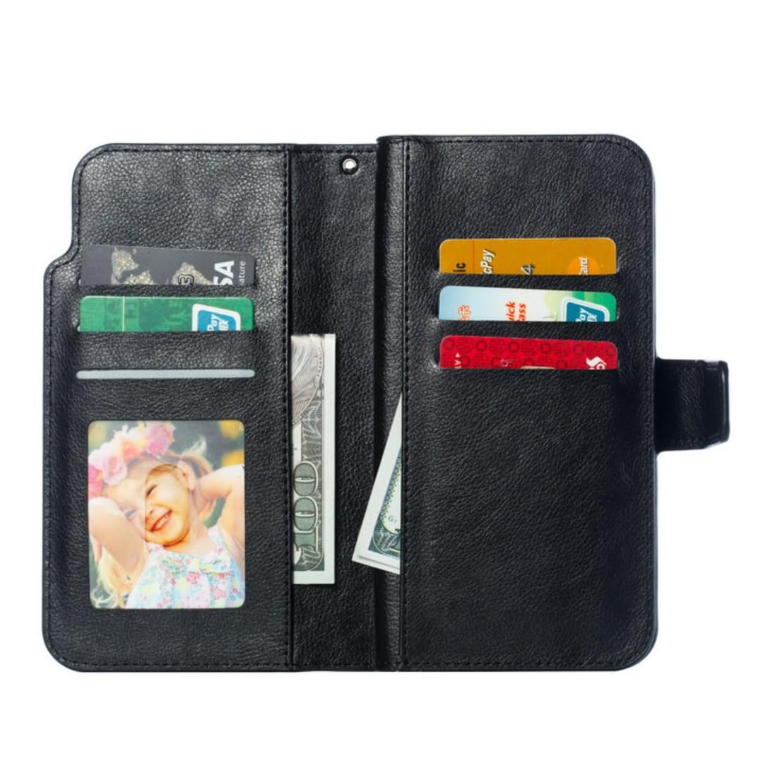 Etui z klapką do Samsung Galaxy S26 S25 S23 S22 S21 S24 Ultra 5g, portfel, książka, do S23 Fe S20 S 26 24 Plus, do Note 20, skórzane etui na karty (do Galaxy S26 Pro/czarne)