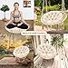 SRHWBF Overstuffed Papasan Chair Beige Cushion Round Papasan Cushion Soft Hanging Egg Hammock Chair Pads for Balcony Patio Garden Outdoor Or Indoor (No Chair) (50cm(19.68inch))