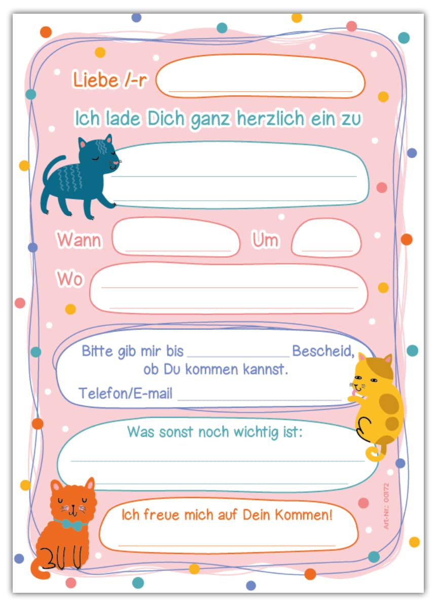 Lot De 12 Cartes D'Invitation, Autocollants Pour Anniversaire D'Enfant « Princesse Party » Pour