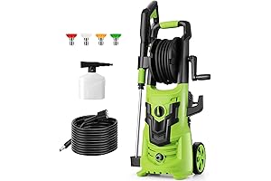 Powerful 4200PSI Electric Pressure Washer with 5 Nozzles and Extended 20FT Pressure Washer Hose