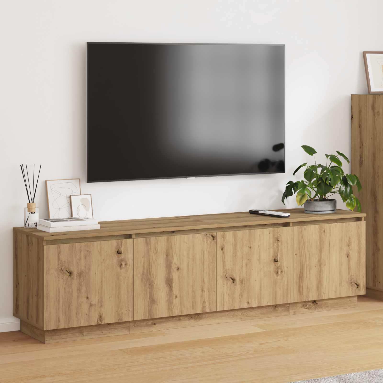 Madera resistente iluminación LED moderno Roble artisan 180 x 38 x 49 cm