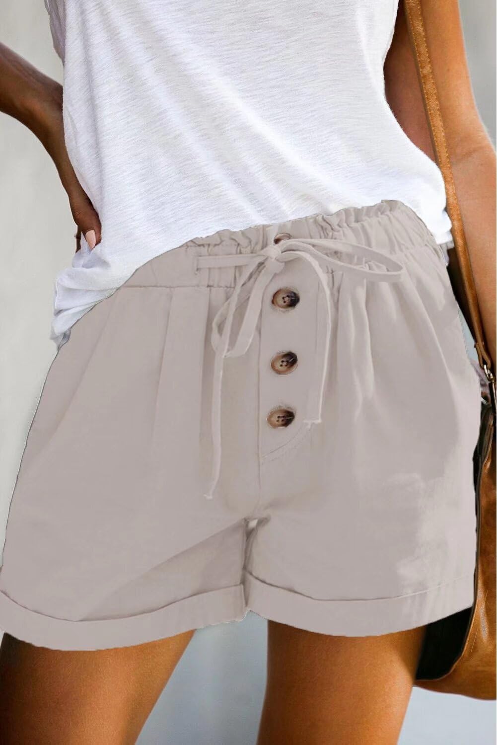 FEKOAFE Womens Shorts 2026 Comfy Summer Drawstring High Waist Cotton Shorts for Women Trendy(S-2XL) - Image 7