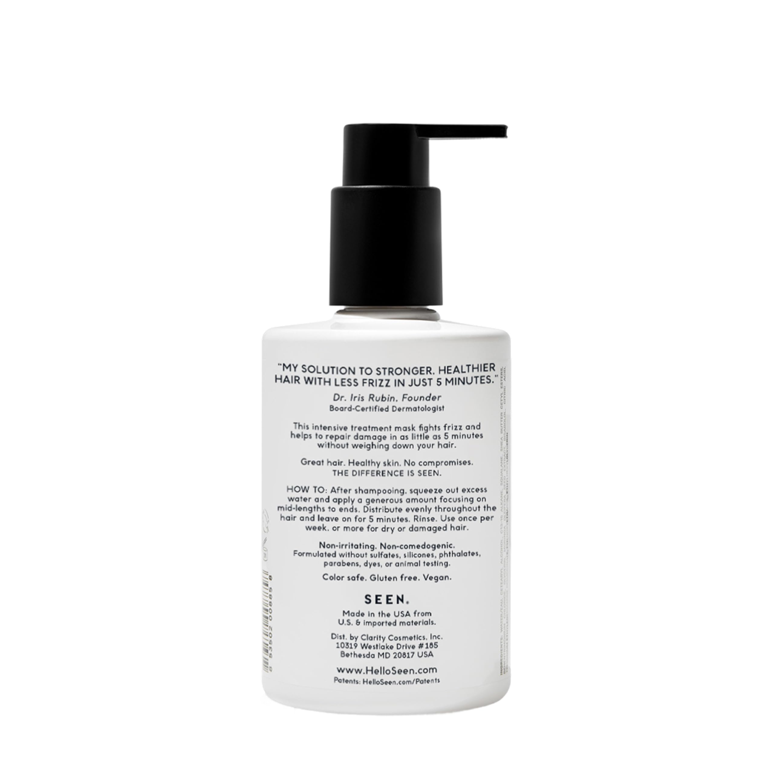 SEEN Frizz + Repair Treatment Mask for Stronger, Smoother Hair